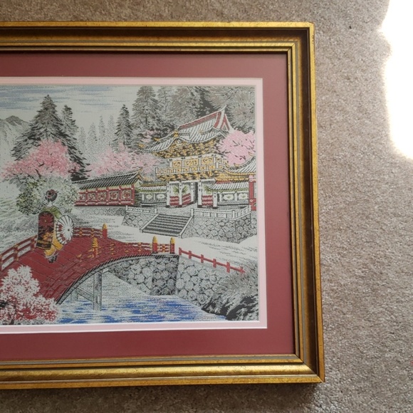 Vintage Chinese Silk Embroidered Tapestry c.1969